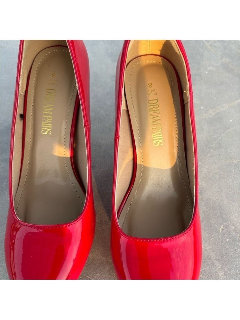 Dream Pairs Red Patent Heels Women Shoes - Picture 6 of 13